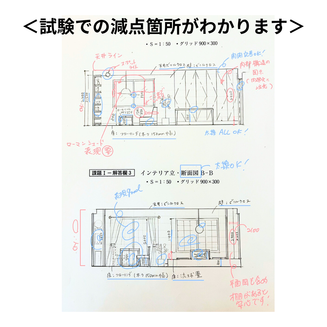 添削サンプル：赤入れとアドバイス